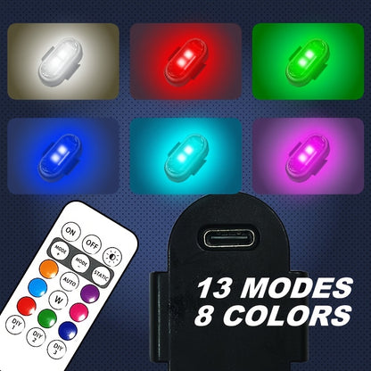 6pcs Light Up The Night: RGB LED Aircraft Lights For Car Motorcycles Truck Airplanes Helicopters LED Run Sport Ambiance Light For Party Night Sleep Light | Home Office Lighting Bedside Decorative, Gaming Study Room Decordation Holiday Birthday