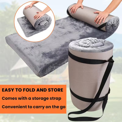 Foldable Memory Foam Car Mattress, Portable for Trunk and Rear Seat, Camping, Travel, RV, Thick Interior, Camping Car Home Bedding, Car Interior Accessory, Camping Vehicle, Travel Bedding, Foldable Mattress, Portable Bed