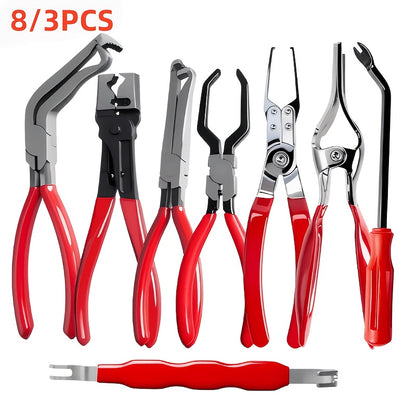 [Electrical Pliers] 8/3pcs Electrical Disconnect Pliers And Ruler, Upgraded Electrical Connector Pliers, Automotive Electrical Connector Removal Tool, Automotive Electrical Terminal Connector Separator Removal Tool for Cars - Electrical Pliers - Automotiv