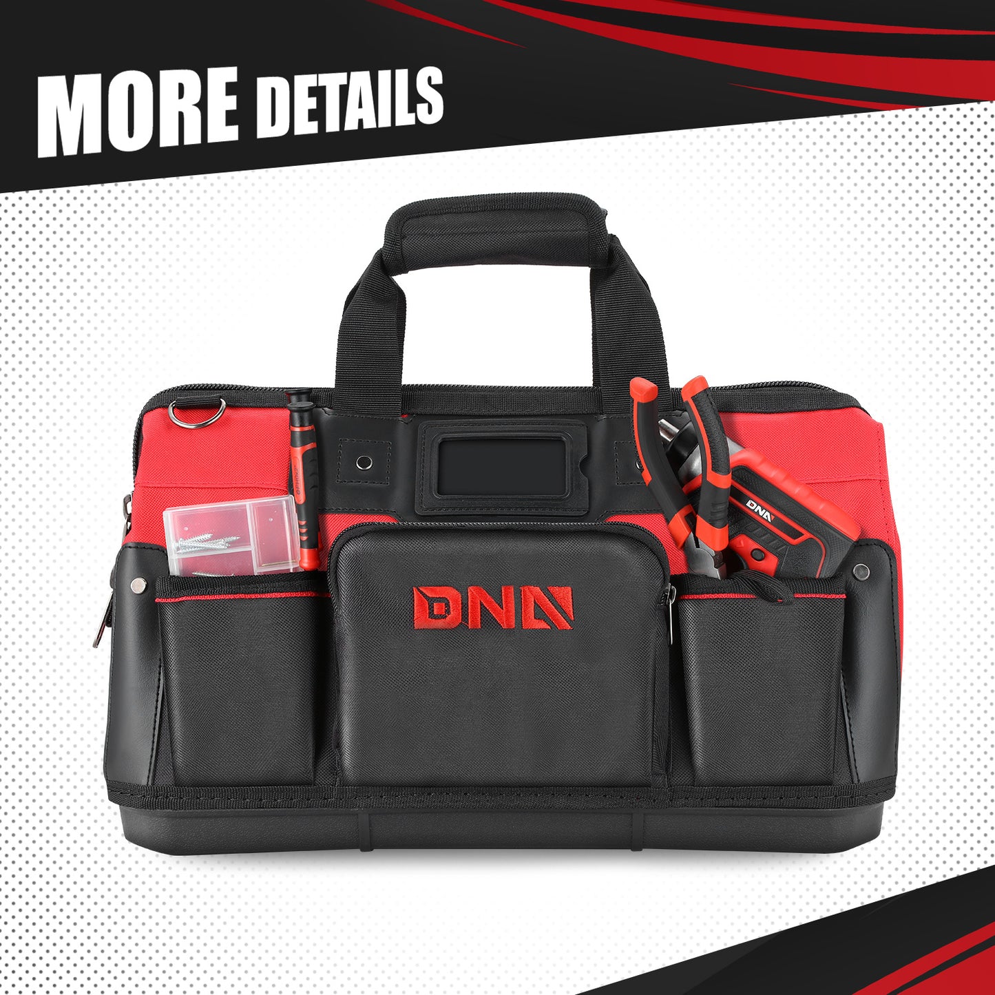 44-Piece Tool Set - Cordless Screwdriver and Household Tool Kit with Canvas Storage Bag for DIY Home Repairing, Gift for Women Girls Ladies