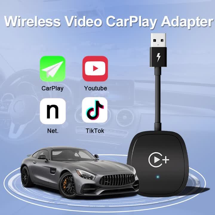 Wireless Carplay Adapter, 2.4G Wireless And 5Ghz Wifi Dual Band, Supports Netflix, Youtube, And Streaming, for OEM Wired Carplay to Wireless Adapter, for 2016 And Above Cars And Ios 10+ Phones