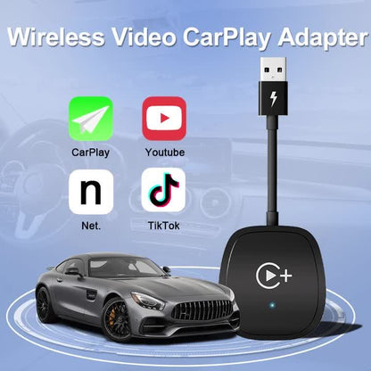 Wireless Carplay Adapter, 2.4G Wireless And 5Ghz Wifi Dual Band, Supports Netflix, Youtube, And Streaming, for OEM Wired Carplay to Wireless Adapter, for 2016 And Above Cars And Ios 10+ Phones