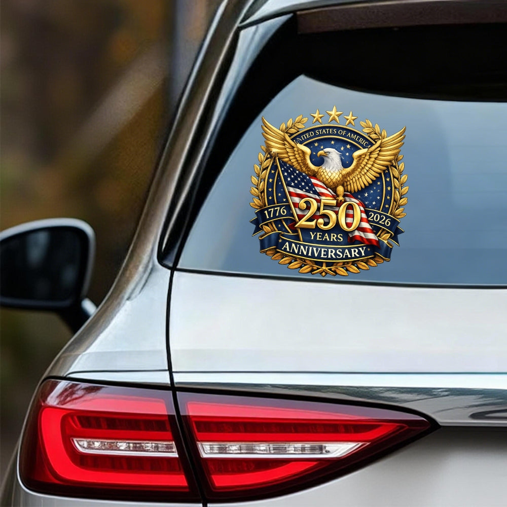 Car Stickers And Decals, Car Window Decals Vinyl, United States 250 Years Anniversary Eagle Flag Design, Automotive Decals, Funny Bumper Stickers(1/4pcs)