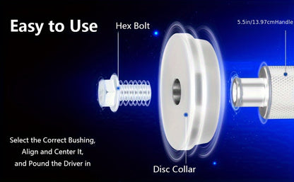 Bearing Press Kit, 10pcs Bearing Race and Seal Bushing Driver Installation Set, with Seal Driver and 9 Bearing Adapters, Seal Installation Bearing Driver Kit for Bearing Installation