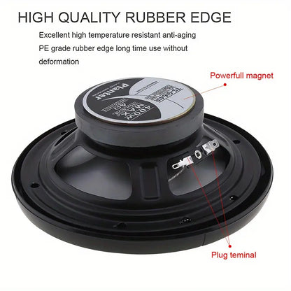 KELUNEGLO 6.5 Inch 400W Car Coaxial Speakers Stereo Car Door Hifi Full Range Speakers High-Quality Rubber Edges, Powerful Magnets, Truck Speakers Car Door Music Audio System Upgrade Universal Fits for Ford, for CHEVROLET, for TOYOTA, for HONDA, Etc.
