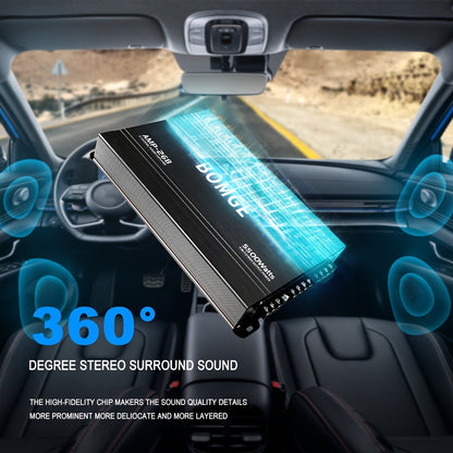 BOMGE Professional 4 Channel Amplifier Dub 4 Channel Car Amplifier AMP228 Vehicle Amplifier 2500 Watts Max for Subwoofers And Speakers