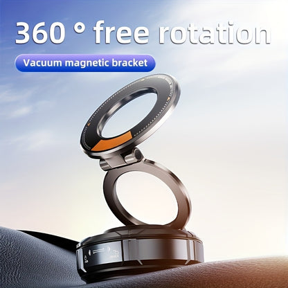 360-Degree Adjustable Vacuum Magnetic Suction Phone Holder, Suitable for Car/Gym/Mirror/Smooth Surface Hands-Free Suction Cup Phone Holder, Compatible with All Smartphones