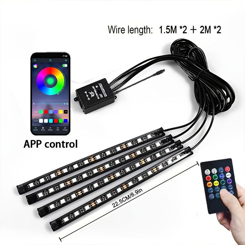 [LED Rock Lights] 8pcs And 4pcs - 15 LED/8 Pods Metal Alloy Upgraded LED Rock Lights, Suitable for Trucks, RGB LED Rock Lights with APP/Music Mode, Suitable for Jeeps, Trucks, UTVs, SUVs And Golf Carts, Neon Light Chassis Kits for Backlights, Car Accessor