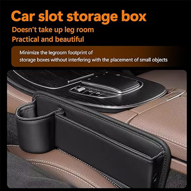 1 Set Universal Car Seat Gap Organizer - Multifunctional Storage Box with Pocket, Wallet, Keys, Card, Cup, and Phone Holder for Auto Interior Accessories