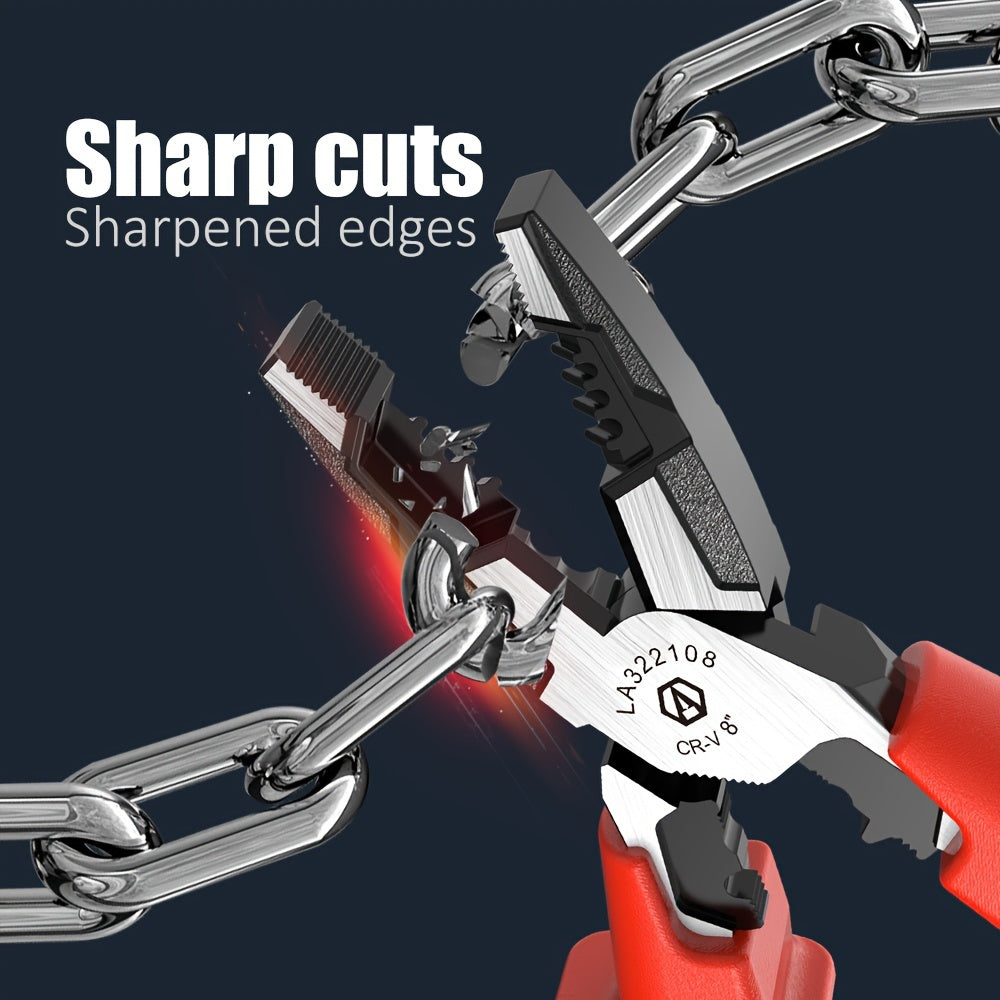 LAOA Insulated Needle-Nose Pliers/Wire Cutters/Diagonal Pliers, Multifunctional Electrician'S Manual Tool That Combines Cutting, Gripping, Twisting Screws, And Crimping Terminals All in One.