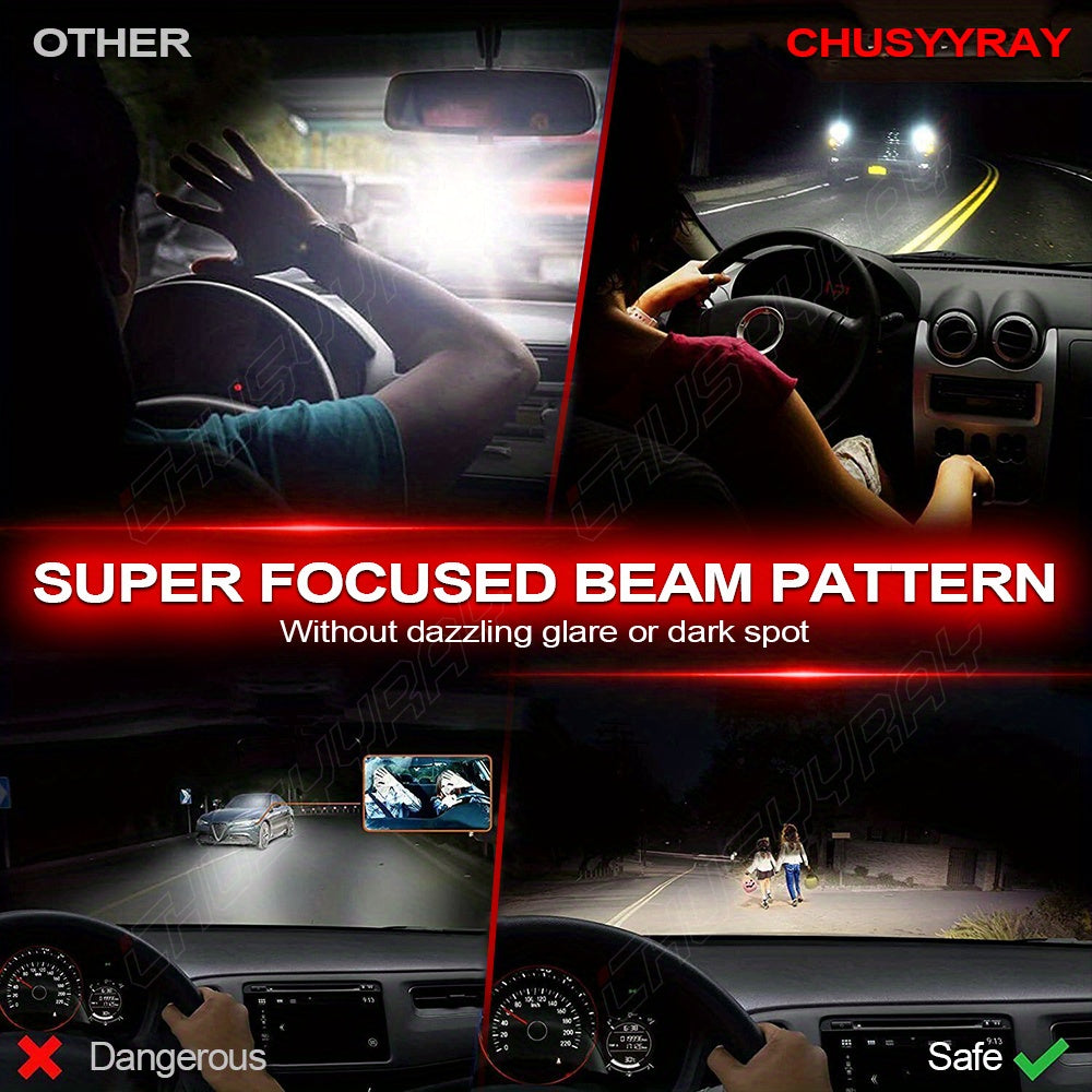 2/4/6pcs LED Headlight Bulbs Combo 9005+9006 Fit for Chevy Silverado for GMC Sierra 1500 1999-2006 High Low Beam, 12V 24V 230W Two-sided Ultra Bright COB Chip, Without Battery, Automotive Lighting, Clear Beam Lights, Highperformance Bulbs