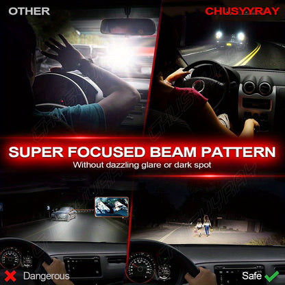 2/4/6pcs LED Headlight Bulbs Combo 9005+9006 Fit for Chevy Silverado for GMC Sierra 1500 1999-2006 High Low Beam, 12V 24V 230W Two-sided Ultra Bright COB Chip, Without Battery, Automotive Lighting, Clear Beam Lights, Highperformance Bulbs