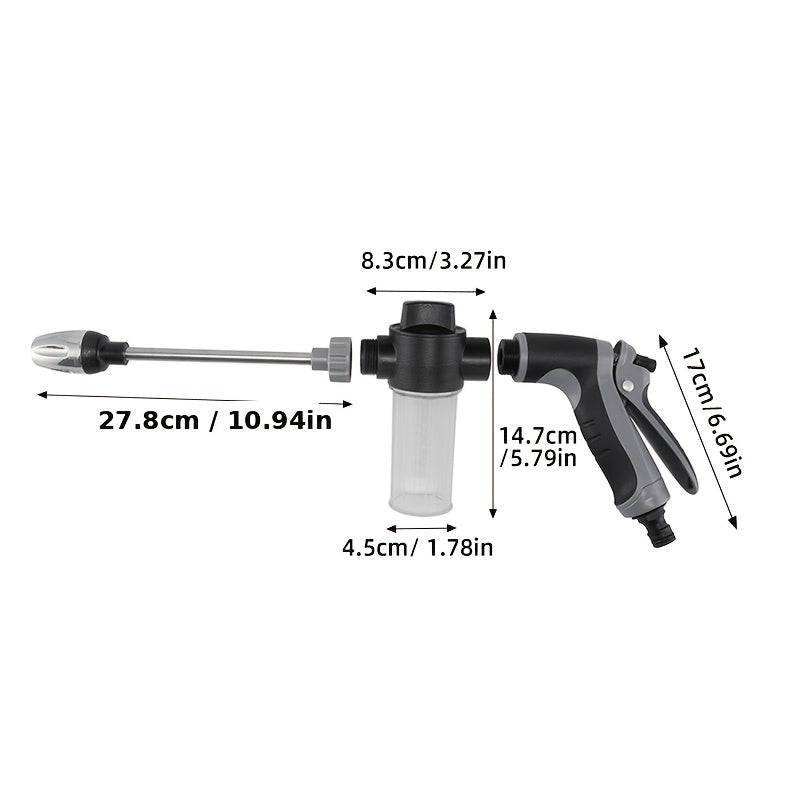 Portable Gun, Easy To Use, Suitable Women And Elderly, Non-Slip Grip- Car Washing And Watering Flowers With One Click, Includes A Car Wash-specific Cloth