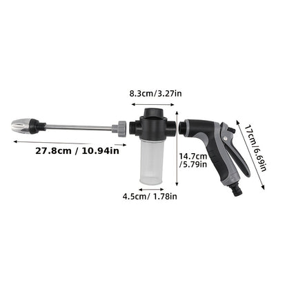 Portable Gun, Easy To Use, Suitable Women And Elderly, Non-Slip Grip- Car Washing And Watering Flowers With One Click, Includes A Car Wash-specific Cloth