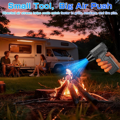 4 Gears Adjustable Turbo Blower, Wireless Rechargeable Air Blower with 130, 000 Rpm, High-speed Turbine Fan, Jet Fan 4Speed Settings - Cleaning Blower Tool Car Blowing Snow Electric Air Duster Portable Vacuum Kit Optional