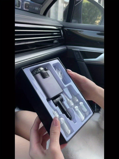 Three-In-One Multifunctional Car Charger, Perfume Machine, Starry Sky Ceiling Light, Dual 80cm/32inch Type-C+Lightning Retractable Cable, Air Freshener, Adapter For IPhone 16/15/Plus/Pro Max, For S25/24, Great Christmas Birthday Gift.