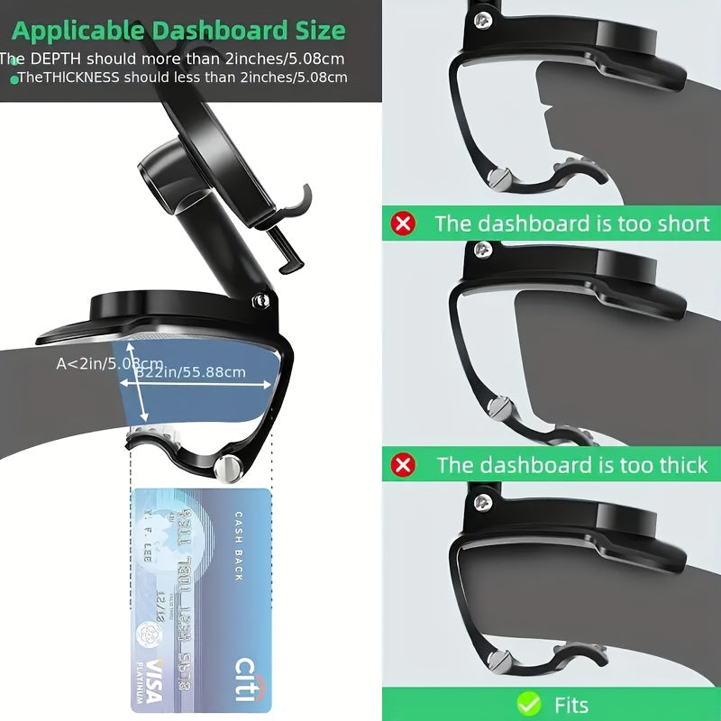 Multifunctional Mobile Phone Holder, Car Holder, Stable, 360-Degree Rotating, Suitable for Various Types of Mobile Phone Holders