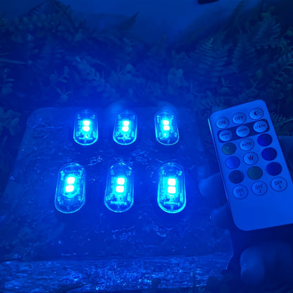 6pcs Light Up The Night: RGB LED Aircraft Lights For Car Motorcycles Truck Airplanes Helicopters LED Run Sport Ambiance Light For Party Night Sleep Light | Home Office Lighting Bedside Decorative, Gaming Study Room Decordation Holiday Birthday