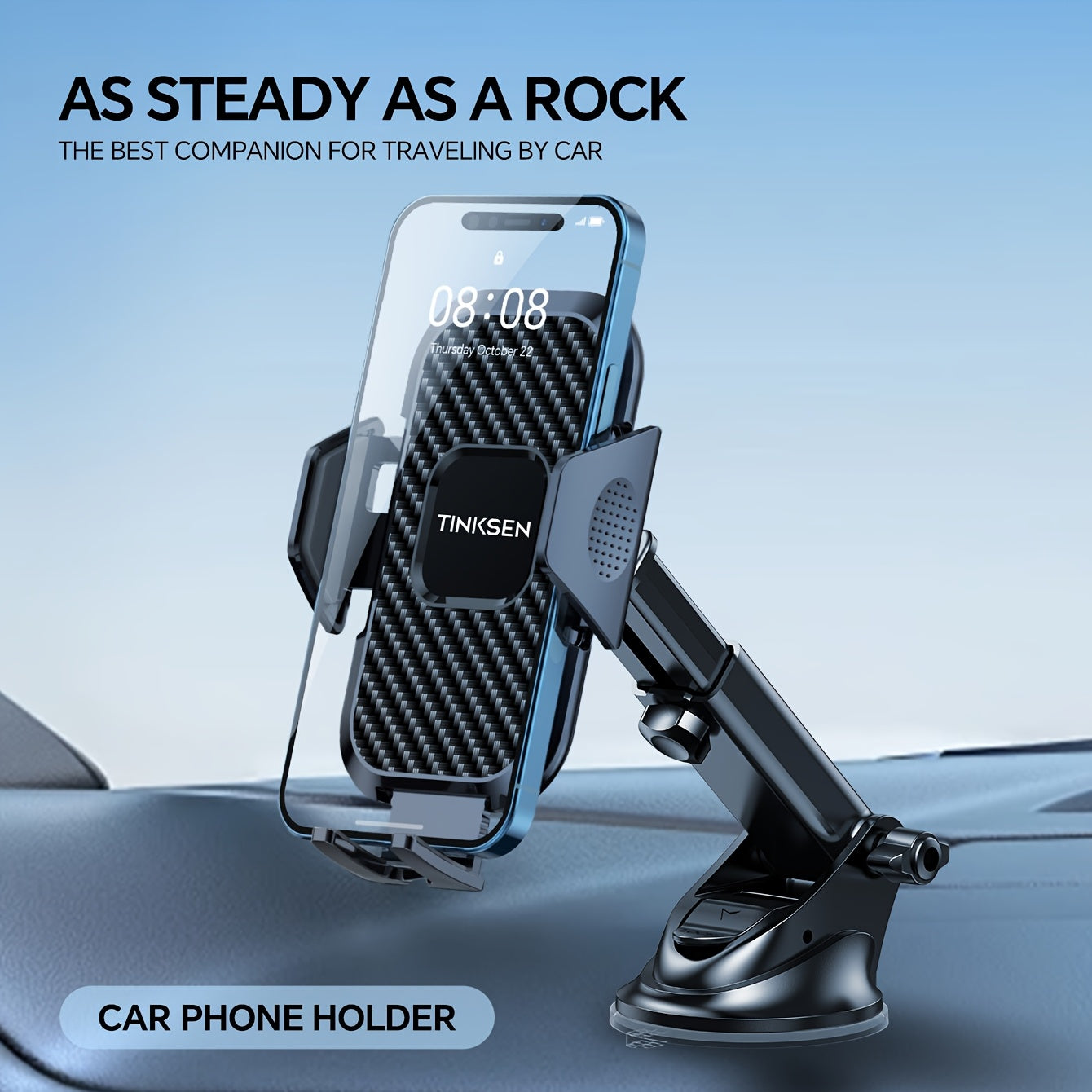 Upgraded Truck Magnetic Mobile Phone Stand - Adjustable Arm with Ergonomic Grip, Strong Suction Cup And Elliptical Design, Compatible with iPhone, Samsung, Android Smartphones, General Motors, Fashion Accessories, Texture Anti Slip Pad