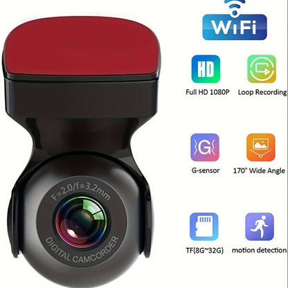170° WiFi Dash  Recorder   HD 1080P  DVR Vehicle  G-Sensor