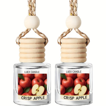 Set of 2 Car Air Freshener Diffusers - Vanilla Cream Scented Oil Diffuser for Vehicles, Lasting Fragrance for Over 45 Days