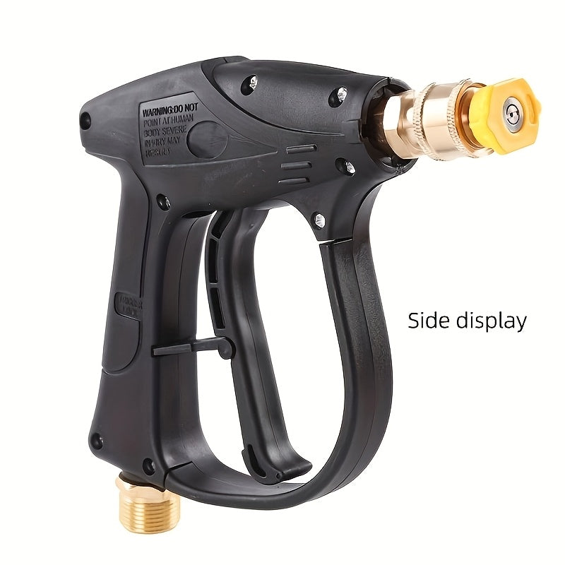 High Pressure Car Wash Gun, 5 Colors Quick Connection 1/4 Inch Nozzle M22-14 Hose Connector, Max. 3000 LBS/sq. Inch, Garden Supplies, Garden Irrigation Spray