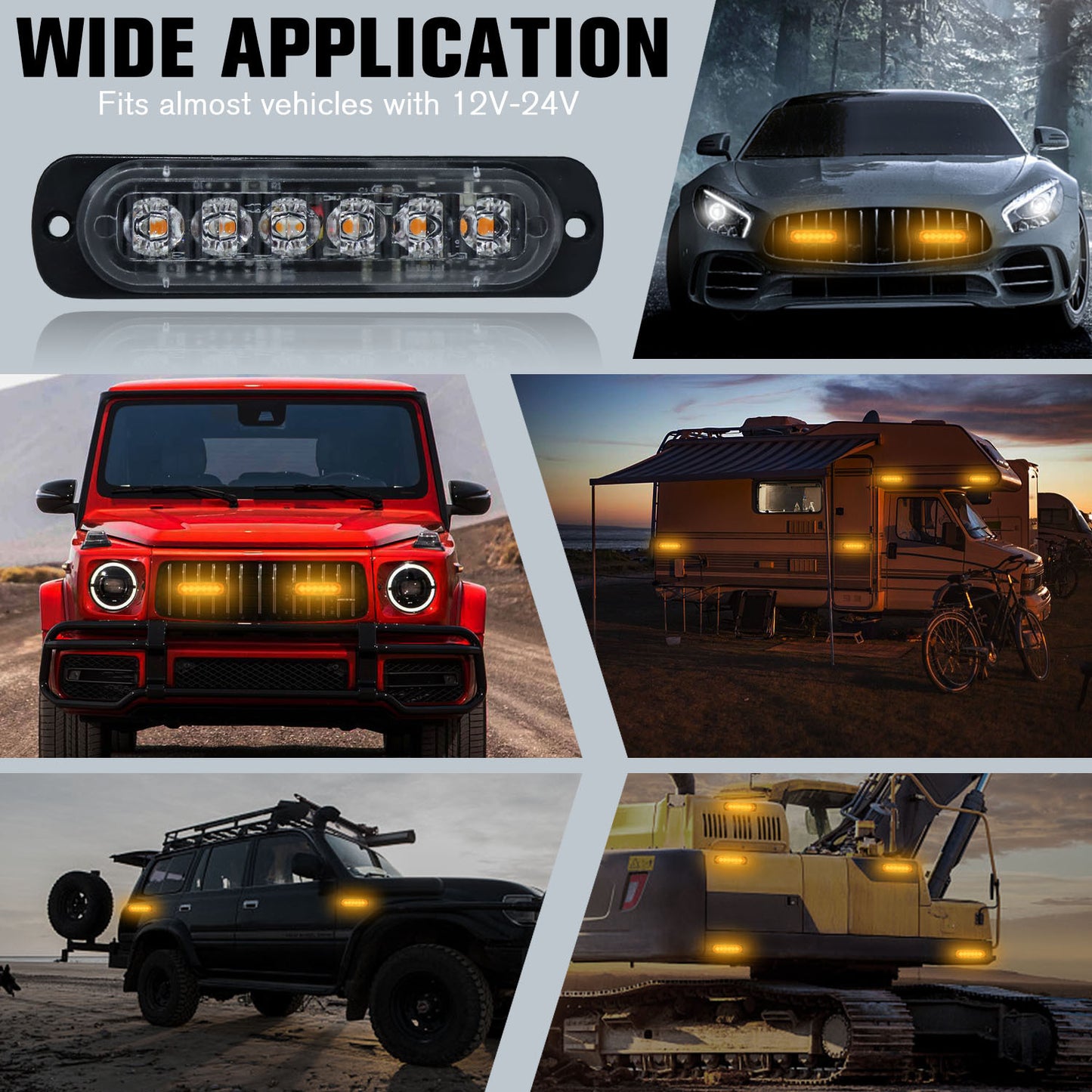 8pcs Ultra-Bright LED Light Bar, LED Car Lights, Car Light LED Truck Pickup Lighting Decoration With For Truck，RV，Car Van， Boat