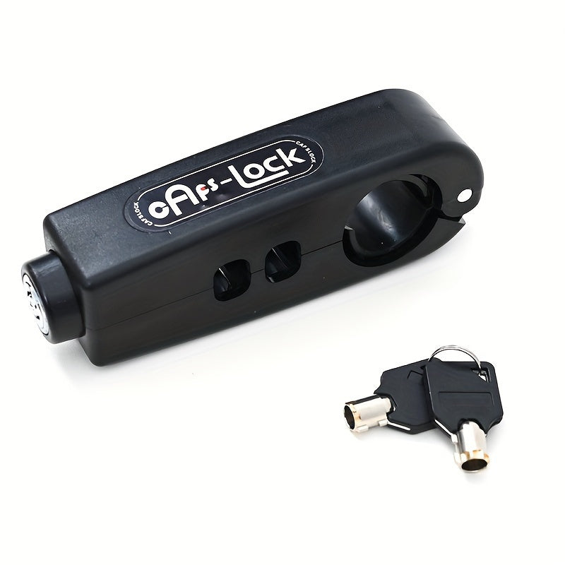Anti-Theft Bike Lock Motorcycle Handlebar Lock, Heavy Duty ABS Portable Bicycle Lock for Scooter E-Bike, Compact Lightweight Security Lock with Reflective Strips