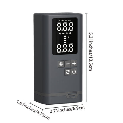 Portable Tire Inflator Air Compressor, Quick Wireless Air Pump, with Digital Display Screen, LED Light, USB Charging, Includes Multi-Function Nozzle Adapter, Lithium Battery, Suitable for Car, Motorcycle, Bicycle Tires, Balls, Car Parts, Sports Balls
