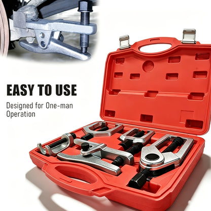 [Automotive Repair Tool] 5pcs Set Of Tie Rod End Puller, Ball Joint Puller, Multi-functional Ram for Removing European And Japanese Lower Control Arm Ball Joints, Tie Rod Ram Tool, Automotive Repair Tool Set