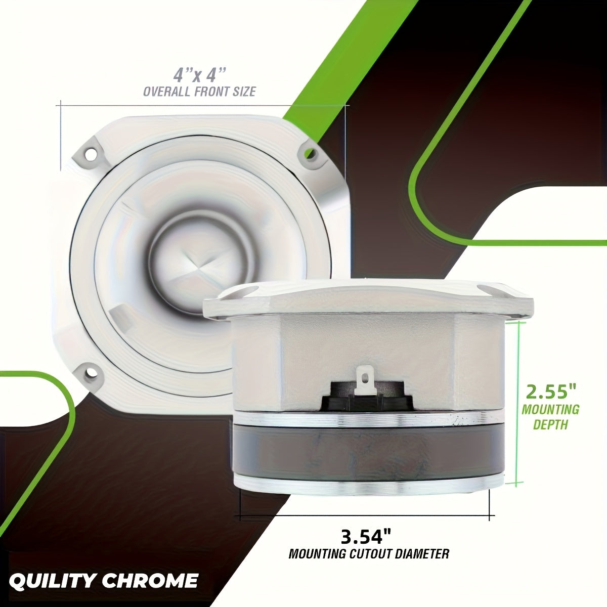 This Is a 600W Aluminum Frame Bullet Tweeter Unit, Measuring 4 Inches And Rated at 6 Ohms. It Features a Chrome End And Is Designed for Stereo Use, Providing High-Quality Sound for Car Audio Systems. It'S a High-Fidelity Super Tweeter That Is Easy T