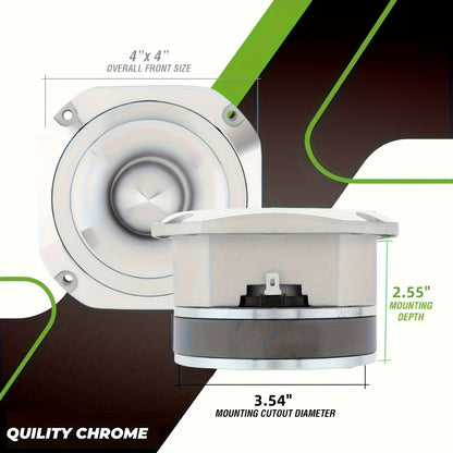 This Is a 600W Aluminum Frame Bullet Tweeter Unit, Measuring 4 Inches And Rated at 6 Ohms. It Features a Chrome End And Is Designed for Stereo Use, Providing High-Quality Sound for Car Audio Systems. It'S a High-Fidelity Super Tweeter That Is Easy T
