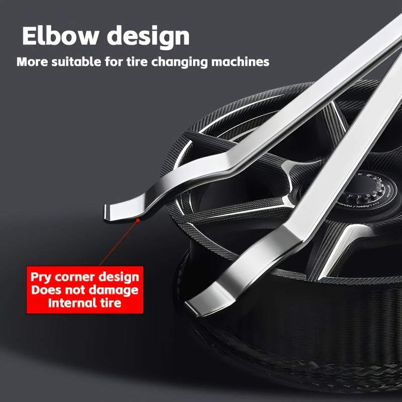 Professional Heavy Duty Metal Tire Pry Bar with Non Slip Rubber Handle Tire Removal Tool for Efficient Car Maintenance Home Garage and Auto Repair Safe Tire Replacement Sturdy Tool Design Durable Construction