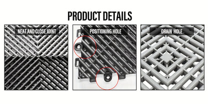 20 Pack 16"x 16"x 0.75"(Thickness)Interlocking Garage Floor Tiles, Modular Drainage Floor Mat, Non-Slip Splicing Interlocking Drainage Mats Floor Tile for Garage  Wash Basement, Etc.