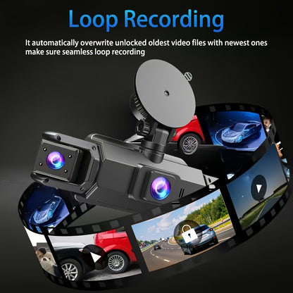 FOXGOD Dash Cam for Cars, 3/4-Channel 4K+1080P HD Ultimate Safety Driving Recorder Set, Front 4K or So Rear 1080P, Super Night Vision, WDR, G Sensor, Circular Video, Optional Memory Card and Lens - Safe Driving Black Box