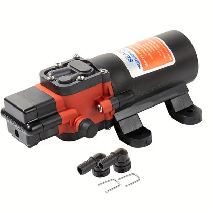 Marine Water Pump with Auto Priming Feature, Diaphragm Type, Suitable for Boats, Showers, And Bathrooms, Designed for RV Caravans, Operates at 35PSI And 12V, Without Battery