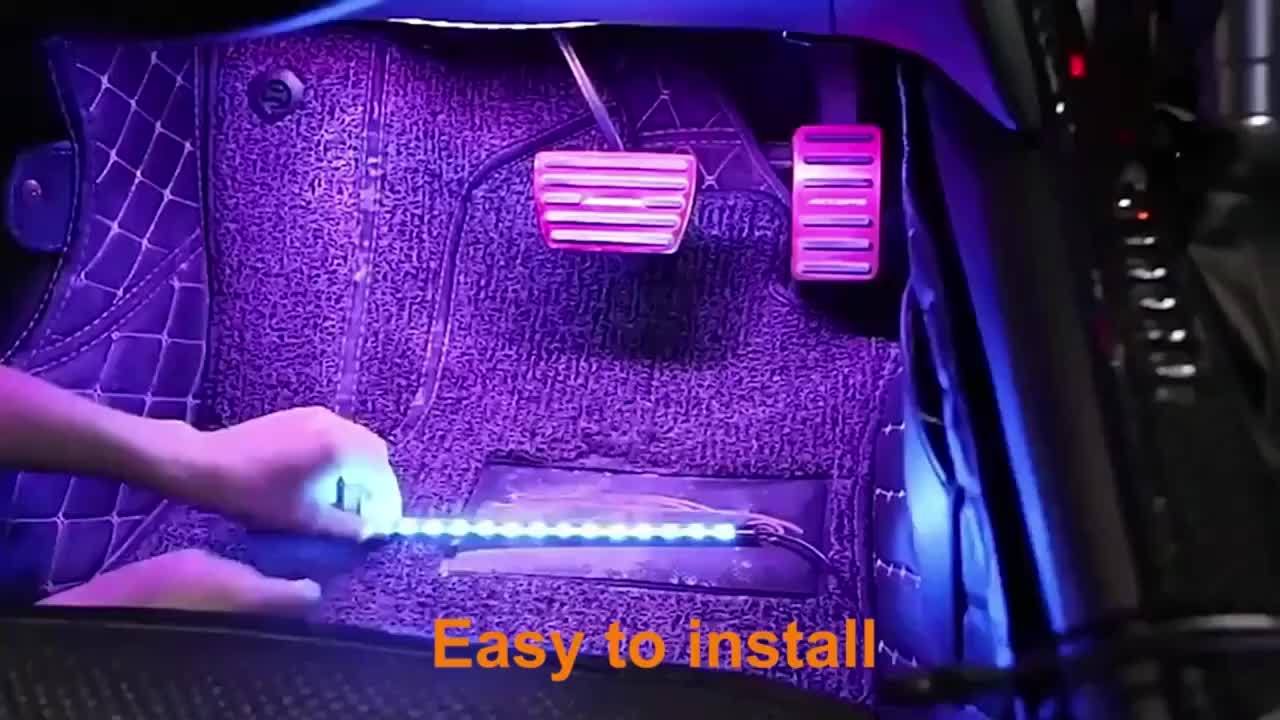 RGB Car LED Light Kit, Multi-color Selection, USB Powered, DIY Supported, LED Color Strip, Car Seat Under Illumination Kit, Suitable for All Vehicle Models