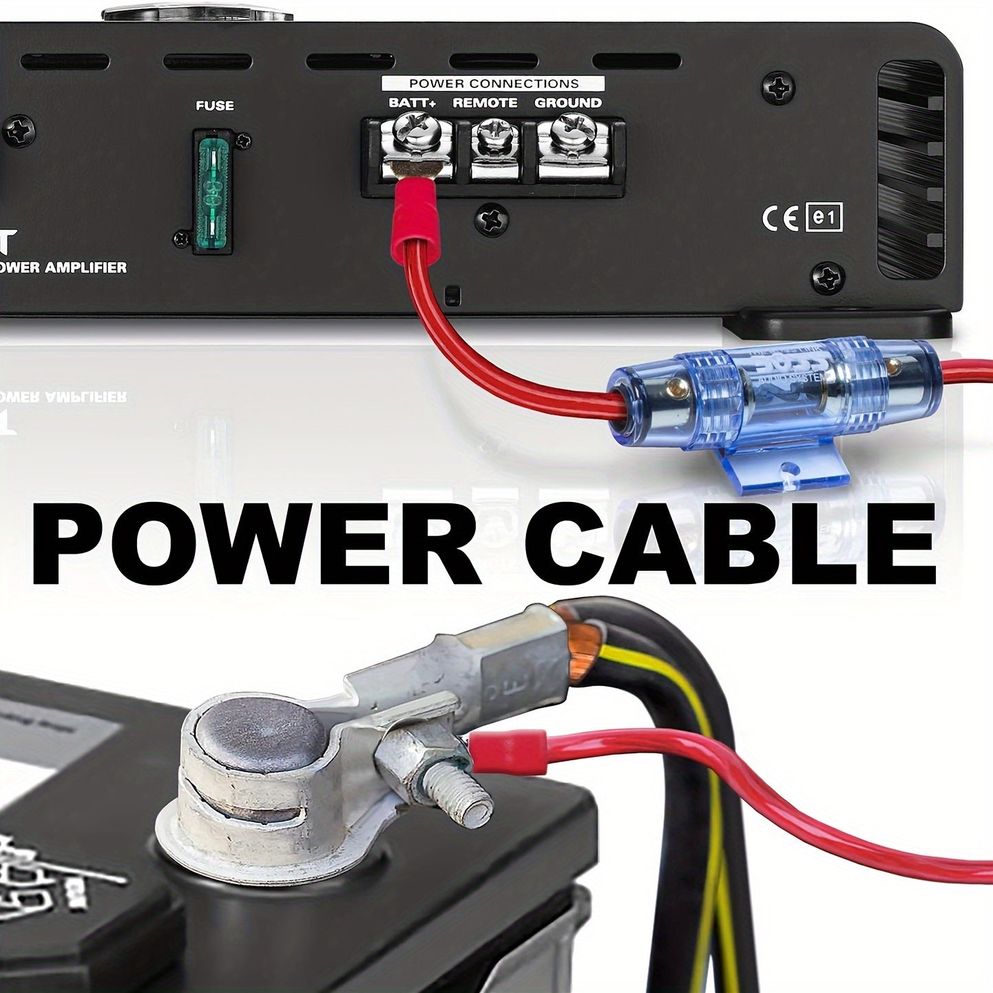 Car 10GA Subwoofer Sleeve Wire, Car Power Amplifier Sleeve Wire Wiring, High-performance Copper Material, Durable RCA Audio And Power Wiring, Thick Core Wire, Suitable for Car Audio And Video Installation, Compatible with Room Electrical Hardwiring.