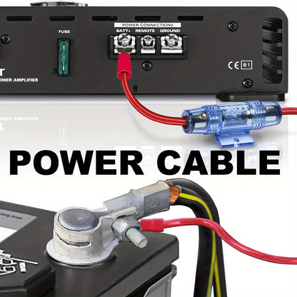 Car 10GA Subwoofer Sleeve Wire, Car Power Amplifier Sleeve Wire Wiring, High-performance Copper Material, Durable RCA Audio And Power Wiring, Thick Core Wire, Suitable for Car Audio And Video Installation, Compatible with Room Electrical Hardwiring.
