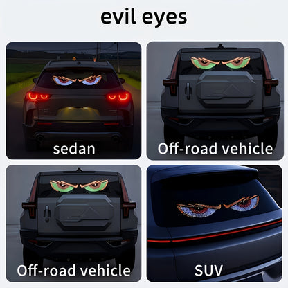 2pcs, Truck SUV All Kinds Of Vehicle Models, USB 5V Demon Eye Decorative LED, DIY Install Devil's Eye Lantern Light with 14 Modes New Upgrade Big Eyes Car Decorative Eyes Light, Gifts, Without Battery Devil's Eye