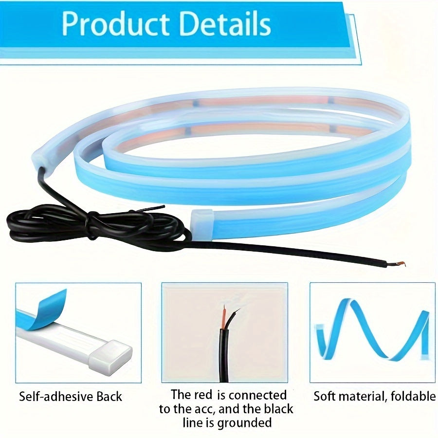 Car Decorative Lights, Start Scanning Lights, Hood Lights, Engine Hood Lights, Grille LED Lights, Modified Flow Light Strips