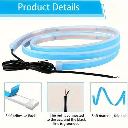 Car Decorative Lights, Start Scanning Lights, Hood Lights, Engine Hood Lights, Grille LED Lights, Modified Flow Light Strips