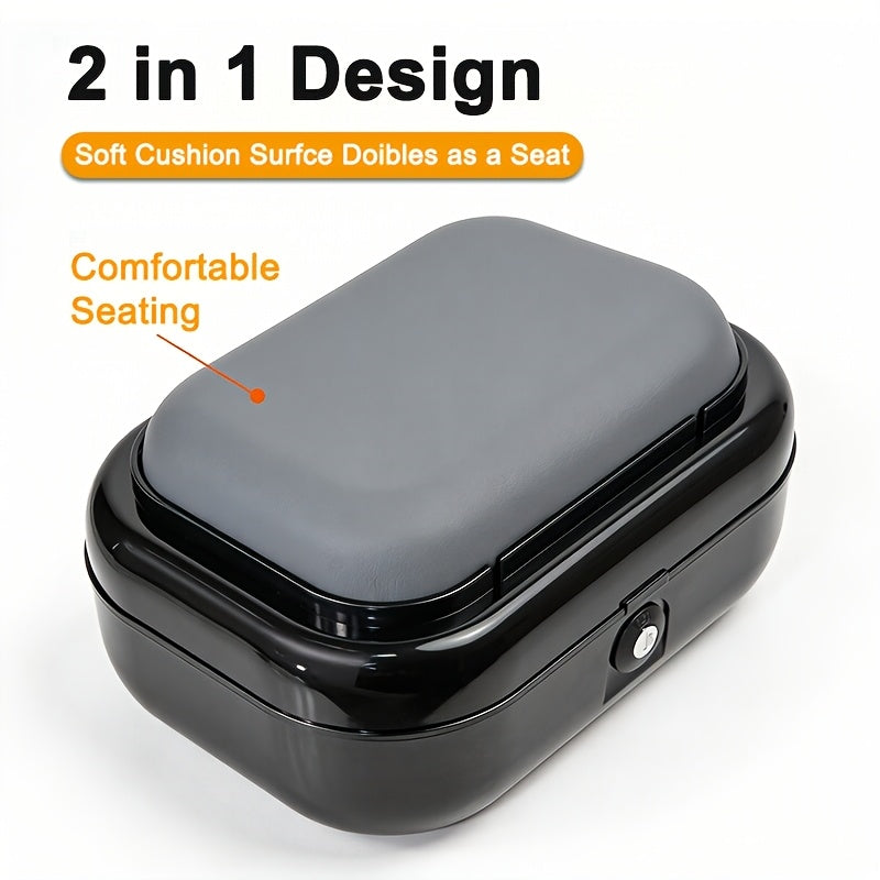 New Electric Scooter Tail Trunk with Passenger Seating Capability | Compatible with Kukirin KUGOO M5/M5PRO, Features a Safety Locking Seat Storage Box. Large Capacity, Soft Cushion, Universal Fit, Durable, Without Battery