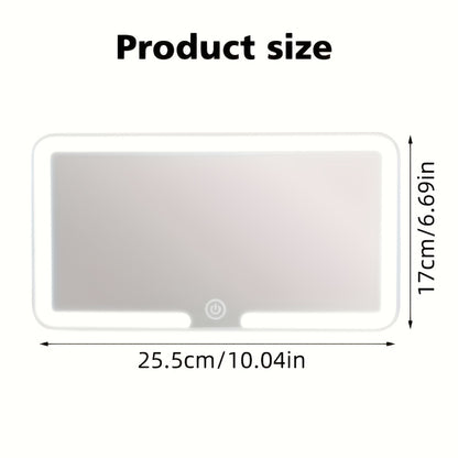 LED Car Visor Vanity Mirror – Rechargeable Ultra-Thin with 3 Light Modes, Sun Visor Mirror for Trucks & SUVs, Low Voltage, Gift for Women