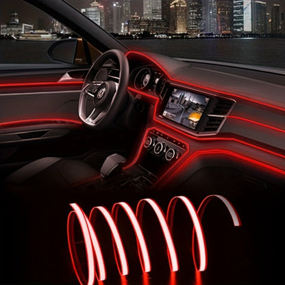 118-Inch Car Interior Neon Lights (Center Console And Dashboard) with Armrest Storage Box, APP Application Control RGB LED Light Strip Suitable for Car Decorative Lighting Additions, Without Battery