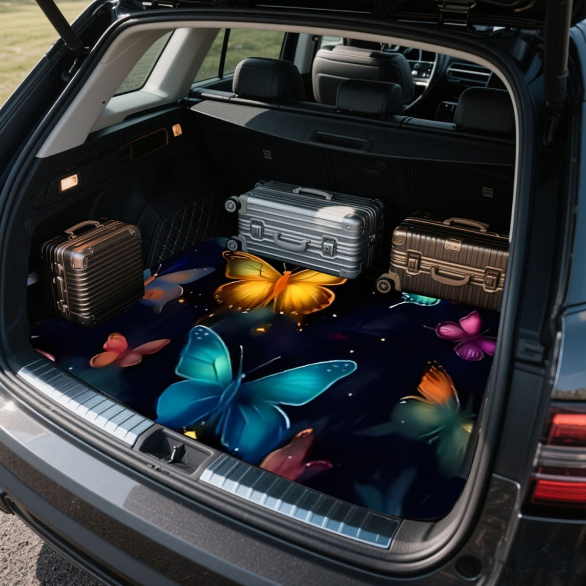 Various Patterns Car Trunk Mats, Non-slip and Durable Cargo Liner with Distinctive Designs, Waterproof Car Trunk Floor Mats To Protect The Vehicle Interior From Dirt, Spills and Scratches