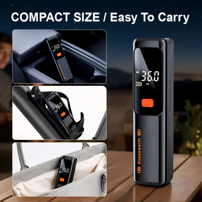 Cordless Tire Inflator 150PSI Portable Air Compressor with USB-C Charging & 3X Quick Inflate for Car Motorcycle Bicycle – One-Button Smart Pump