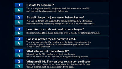 6000-20000A Peak Single Jump Starter Or 12V Portable Car Jump Starter with Air Compressor, Jump Starter Battery Pack with 150PSI Tire Inflator, 7-in-1 Multi-functional Battery Booster Power Bank with LED Light, Car Battery Charger, Roadside Assistanc