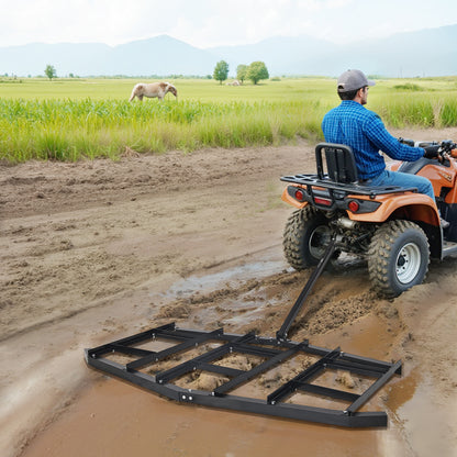 Drag Harrow 66/74/84" Width Tow Behind Drag Harrow Steel Gravel Grader ATV UTV