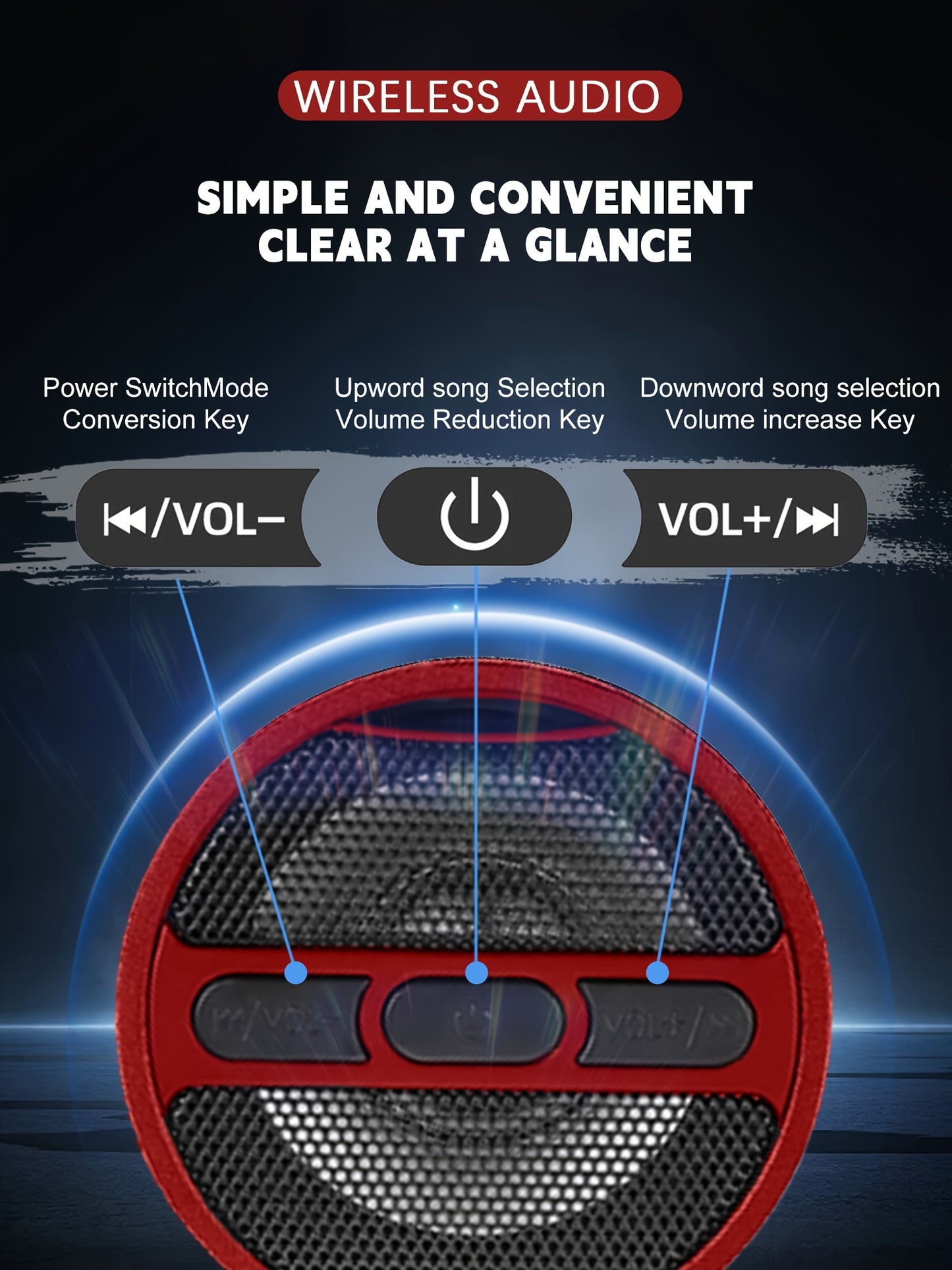 KORBROS Motorcycle Stereo Sound System with Built-In Amplifier, MP3 & USB - 12V Speakers for ATVs, Handlebar Mount